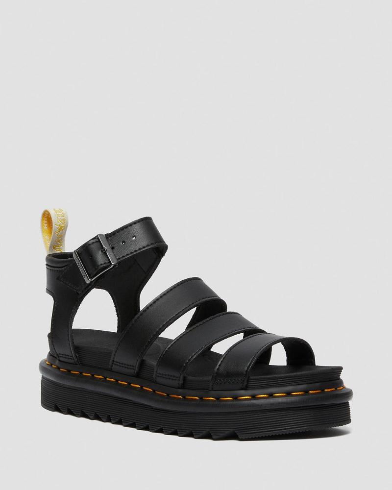 Dr Martens Vegan Blaire Felix Gladiatorsandaler Dame Svarte | Norge 487ZUT